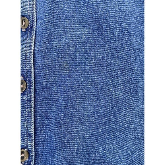 Vintage Zena Womens Jean‎ Skirt Size 3 Acid Washed Front Button Jean Skirt USA - Picture 8 of 16
